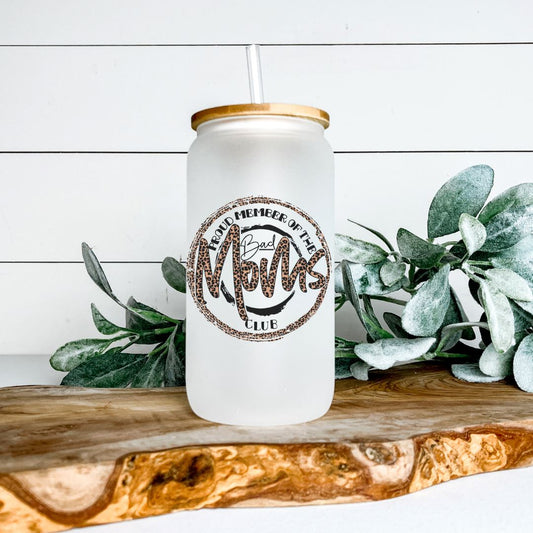 BAD MOMS CLUB GLASS JAR TUMBLER Harlow Boutique Official Online Store 