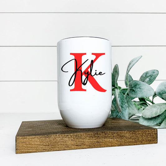 MONOGRAMMED FIRST NAME WINE TUMBLER Harlow Boutique Official Online Store 