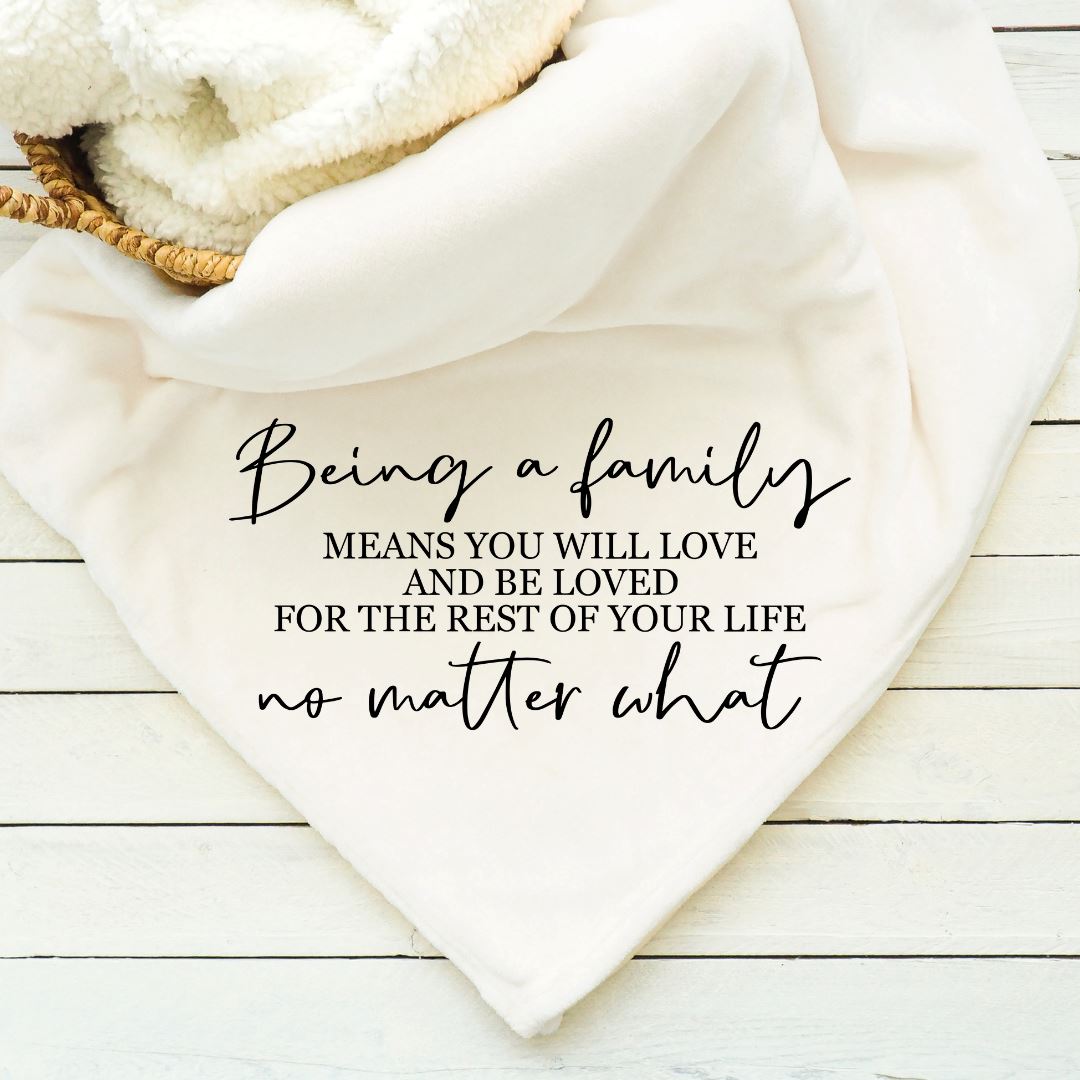 Being A Family Means Blanket Blankets Harlow Boutique Official Online Store 