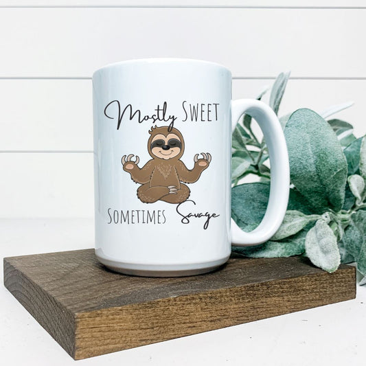 MOSTLY SWEET SOMETIMES SAVAGE MUG Harlow Boutique Official Online Store 