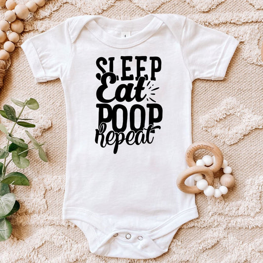 Eat Sleep Poop Repeat Baby Bodysuit Harlow Boutique Official Online Store 