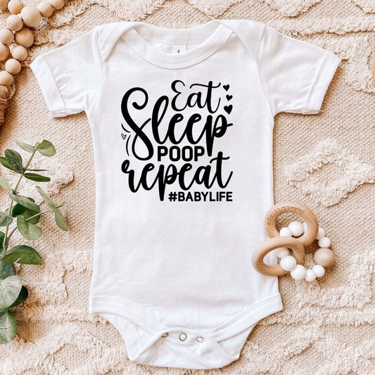 Eat Sleep Poop Repeat Baby Bodysuit Harlow Boutique Official Online Store 