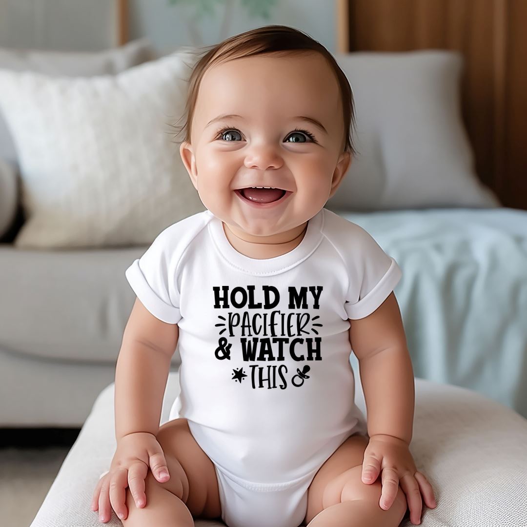 Hold My Pacifier and Watch This Baby Bodysuit Harlow Boutique Official Online Store 