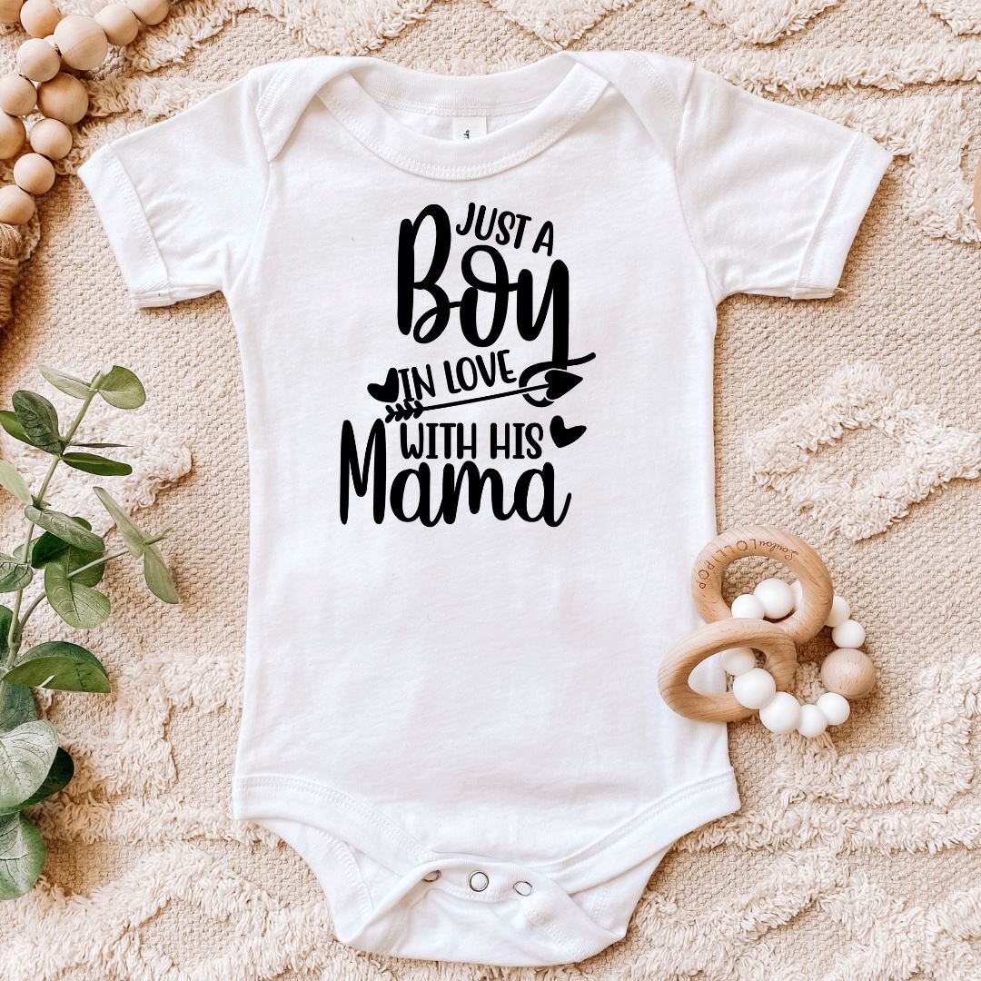 Just a Boy in Love with His Mama Baby Bodysuit Harlow Boutique Official Online Store 