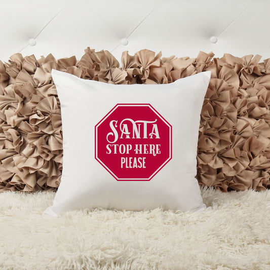 SANTA STOP HERE PILLOW Harlow Boutique Official Online Store 