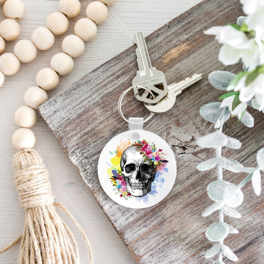 WATERCOLOR SKULL KEYCHAIN Harlow Boutique Official Online Store 