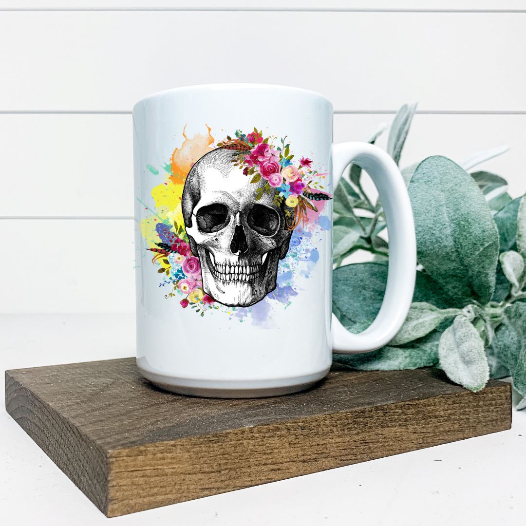 WATERCOLOR SKULL MUG Harlow Boutique Official Online Store 