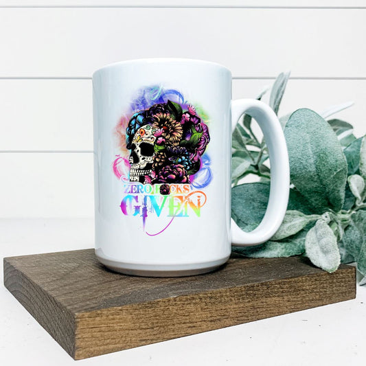 ZERO FUCKS GIVEN SKULL MUG Harlow Boutique Official Online Store 