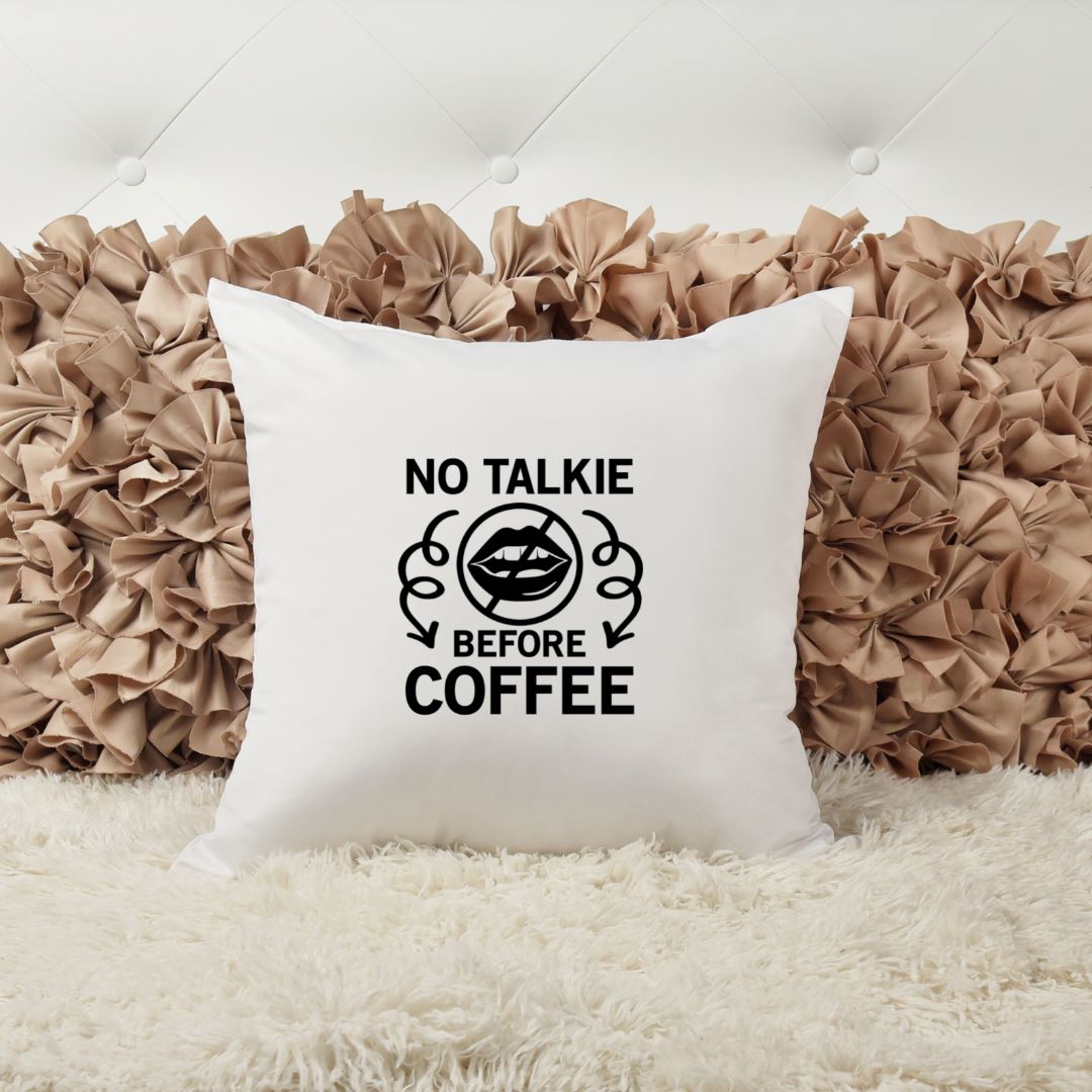 NO TALKIE BEFORE COFFEE PILLOW Harlow Boutique Official Online Store 