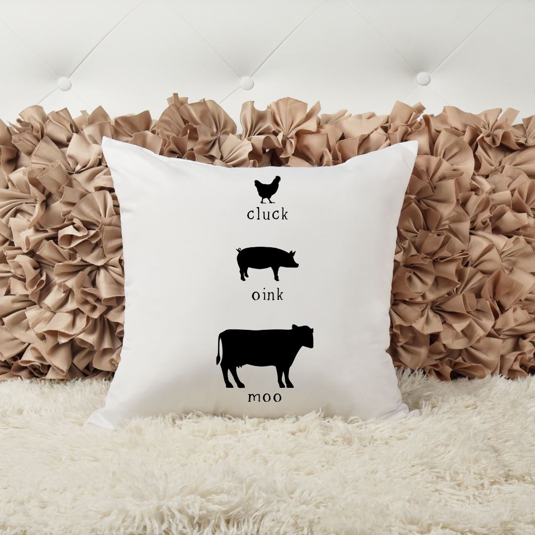 CLUCK OINK MOO PILLOW Harlow Boutique Official Online Store 