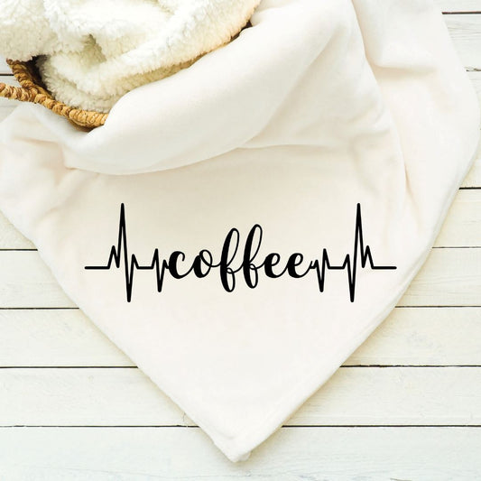 Coffee Heartbeat Blanket Blankets Harlow Boutique Official Online Store 