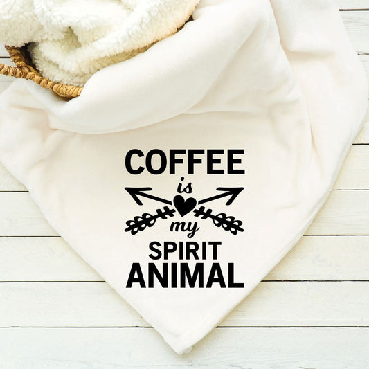 Coffee is My Spirit Animal Blanket Blankets Harlow Boutique Official Online Store 