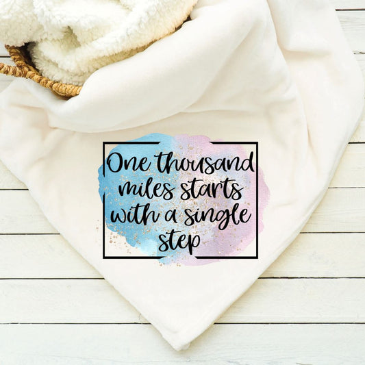 One Thousand Miles Starts With A Single Step Blanket Blankets Harlow Boutique Official Online Store 