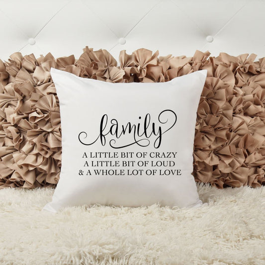 FAMILY A LITTLE BIT OF CRAZY PILLOW Harlow Boutique Official Online Store 