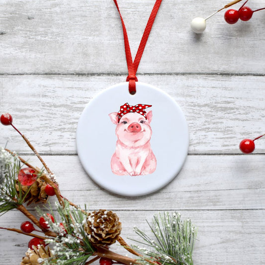 PIG WITH BANDANA ORNAMENT Harlow Boutique Official Online Store 