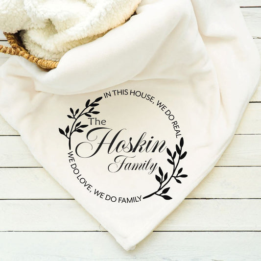 In This House - Family Name Blanket Blankets Harlow Boutique Official Online Store 