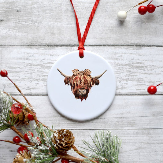 HIGHLAND COW LEOPARD HEADBAND ORNAMENT Harlow Boutique Official Online Store 