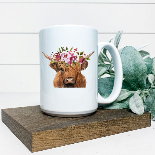 FLORAL HIGHLAND COW MUG Harlow Boutique Official Online Store 