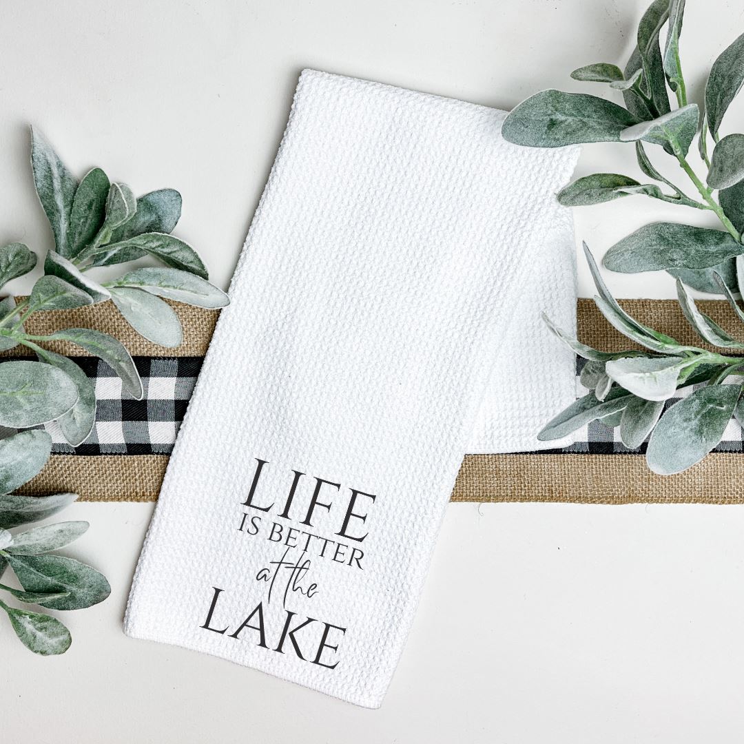 LIFE IS BETTER AT THE LAKE TEA TOWEL Harlow Boutique Official Online Store 