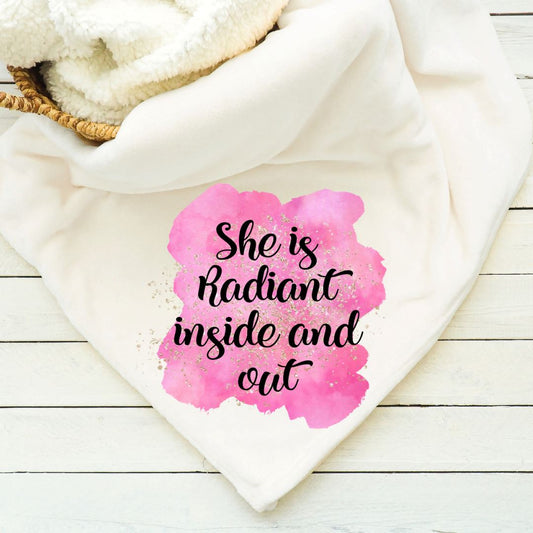 She Is Radiant Inside And Out Blanket Blankets Harlow Boutique Official Online Store 