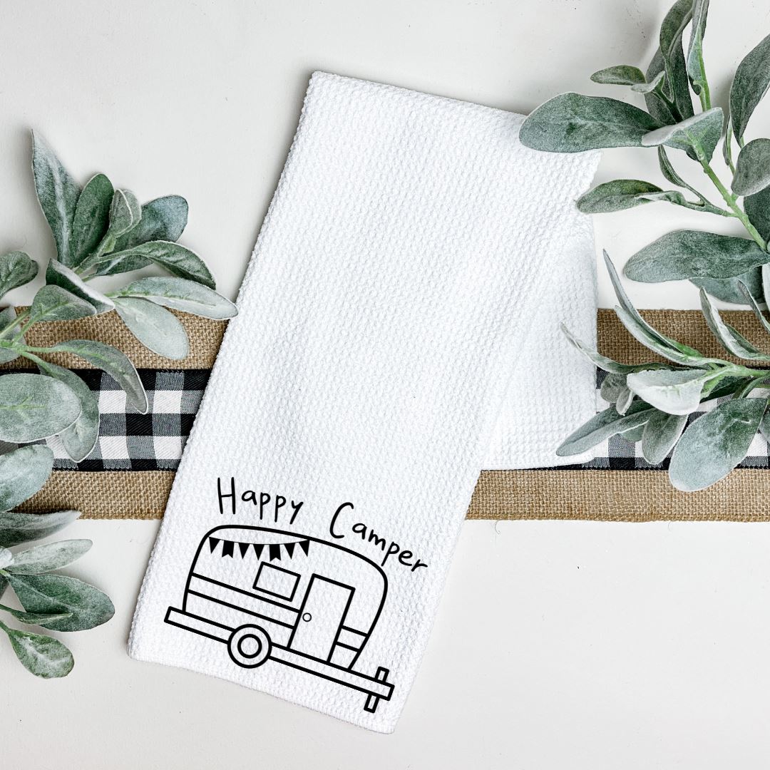 HAPPY CAMPER TEA TOWEL Harlow Boutique Official Online Store 