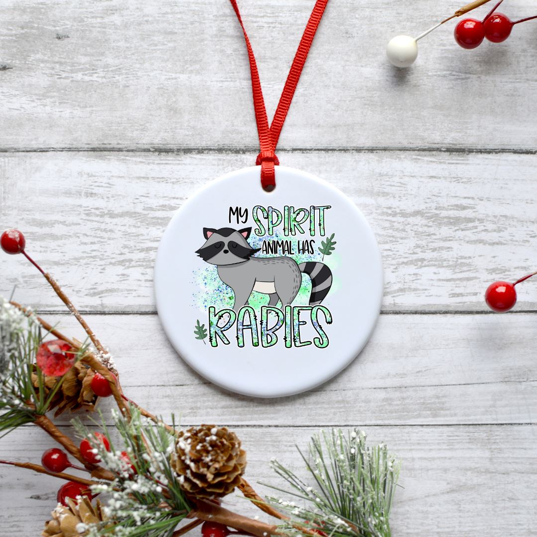 MY SPIRIT ANIMAL HAS RABIES ORNAMENT Harlow Boutique Official Online Store 