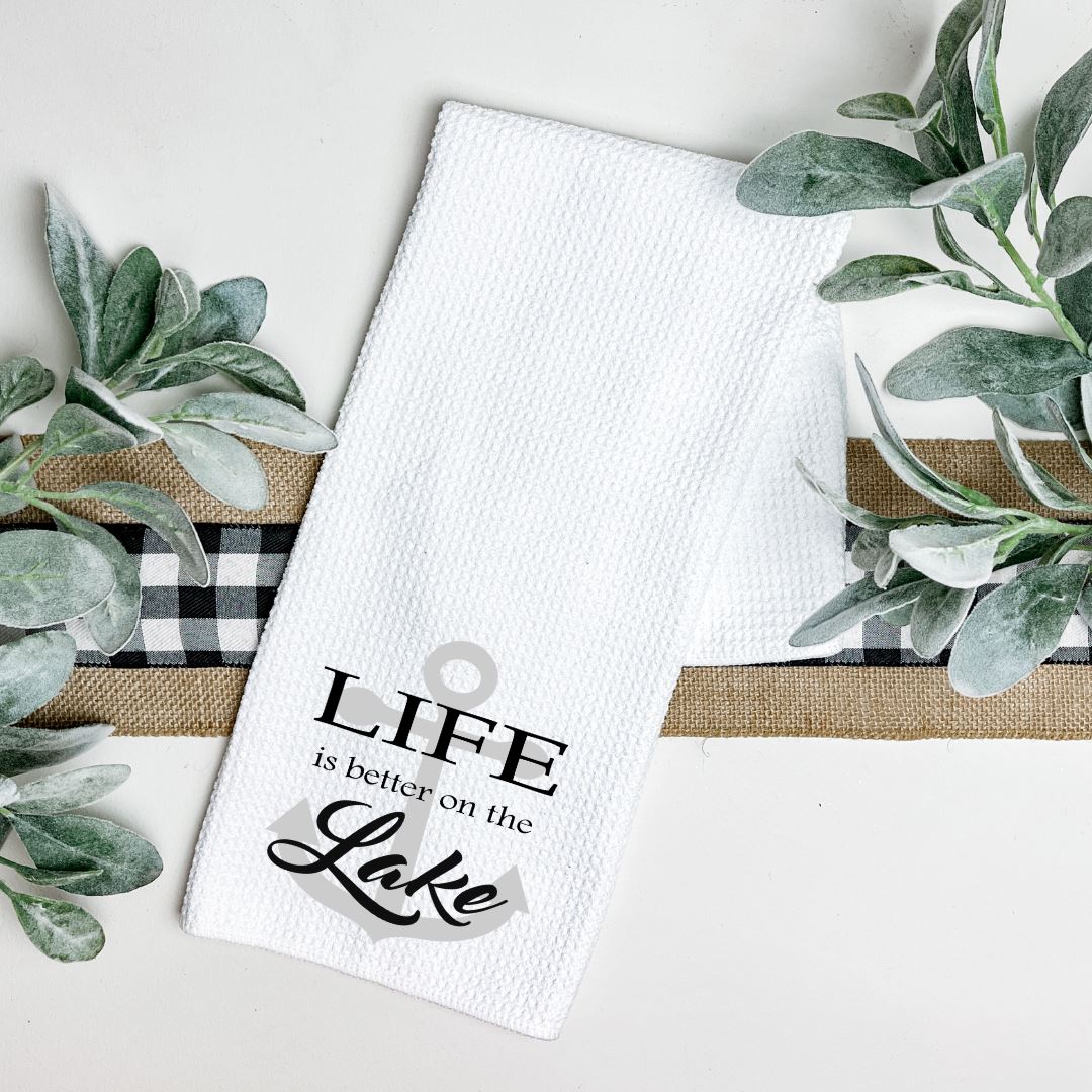 LIFE IS BETTER AT THE LAKE TEA TOWEL Harlow Boutique Official Online Store 