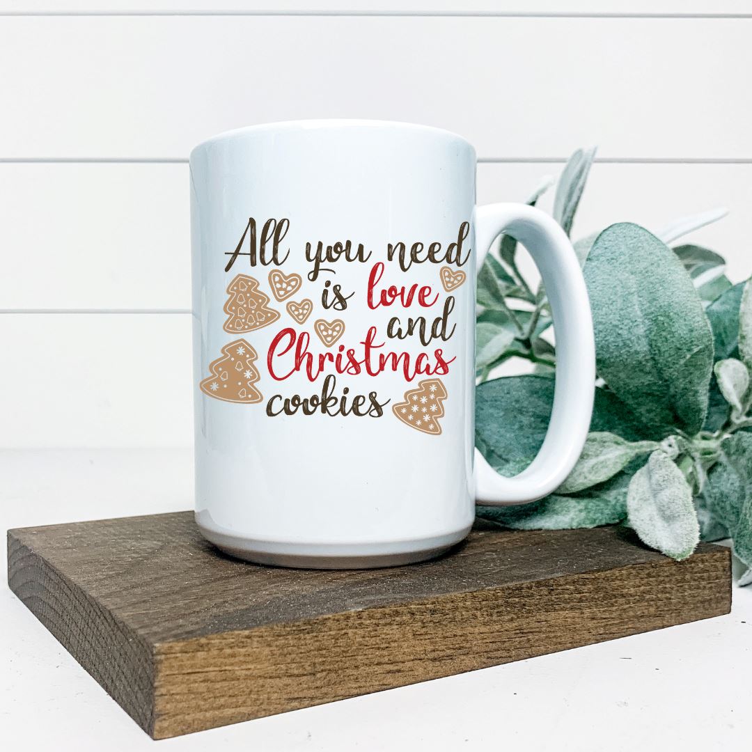 ALL YOU NEED IS LOVE AND CHRISTMAS COOKIES MUG Harlow Boutique Official Online Store 