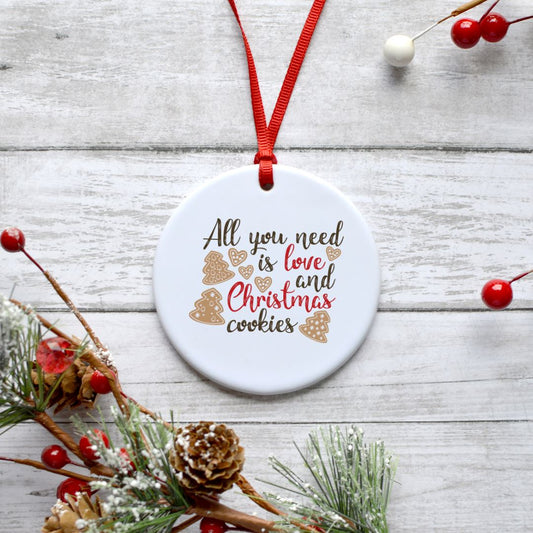 ALL YOU NEED IS LOVE AND CHRISTMAS COOKIES ORNAMENT Harlow Boutique Official Online Store 