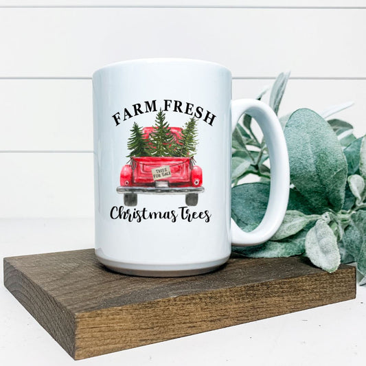 FARM FRESH CHRISTMAS TREES MUG Harlow Boutique Official Online Store 