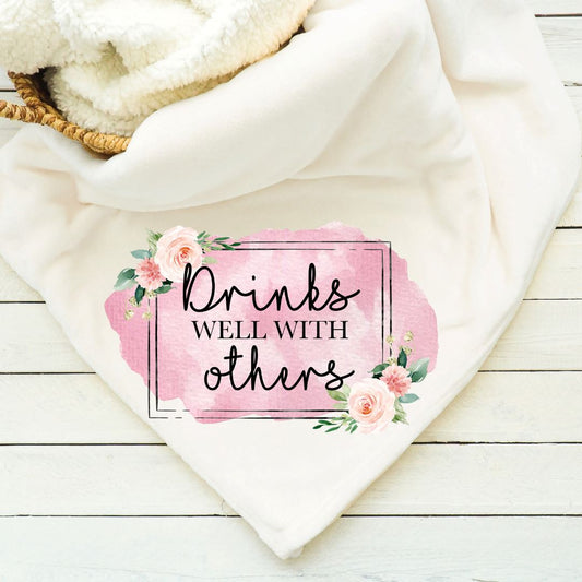 Drinks Well With Others Blanket Blankets Harlow Boutique Official Online Store 