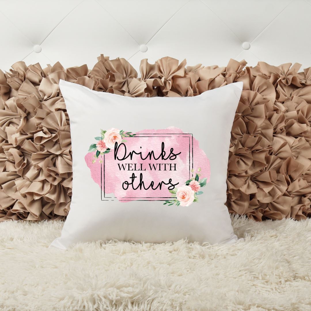 DRINKS WELL WITH OTHERS PILLOW Harlow Boutique Official Online Store 