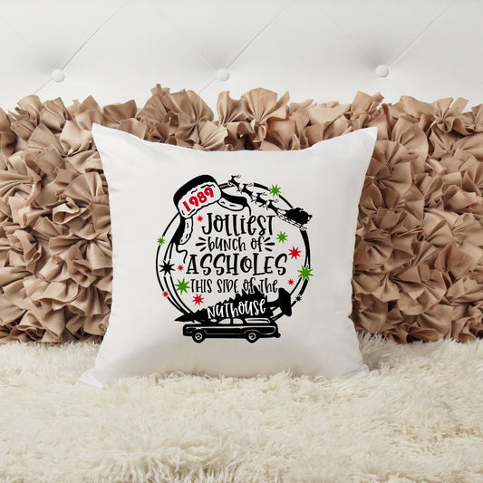 JOLLIEST BUNCH OF ASSHOLES THIS SIDE OF THE NUTHOUSE PILLOW Harlow Boutique Official Online Store 