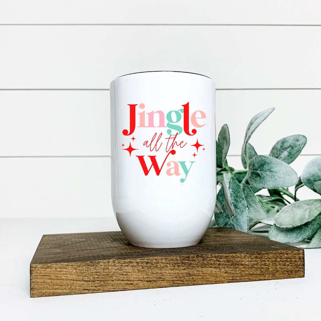 JINGLE ALL THE WAY WINE TUMBLER Harlow Boutique Official Online Store 