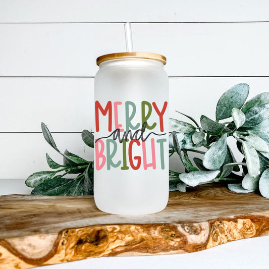 MERRY AND BRIGHT GLASS JAR TUMBLER Harlow Boutique Official Online Store 