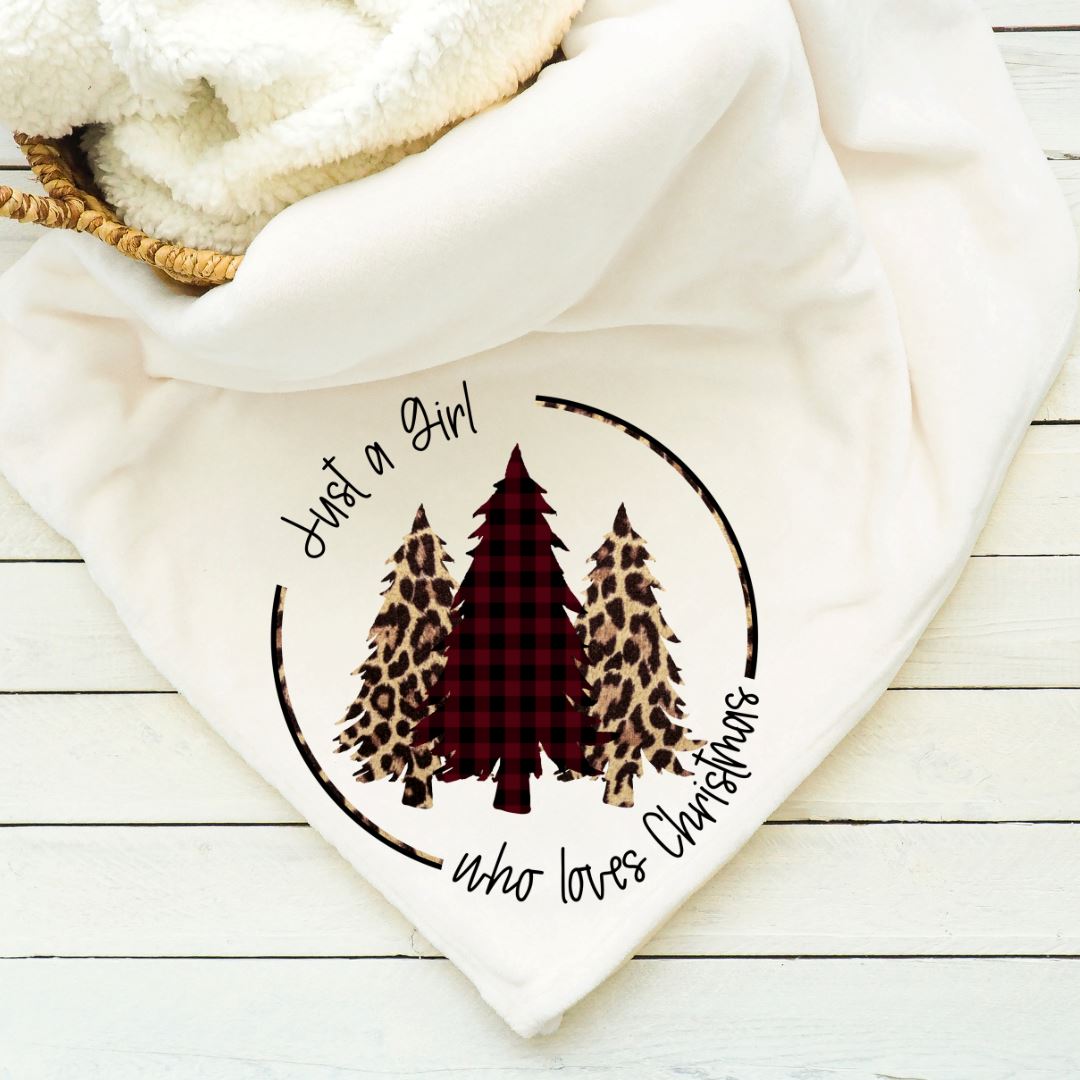 Just A Girl Who Loves Christmas Blanket Blankets Harlow Boutique Official Online Store 