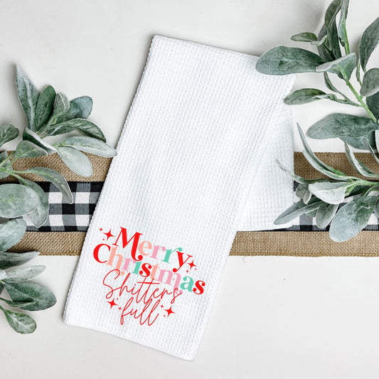 MERRY CHRISTMAS SHITTERS FULL TEA TOWEL Harlow Boutique Official Online Store 