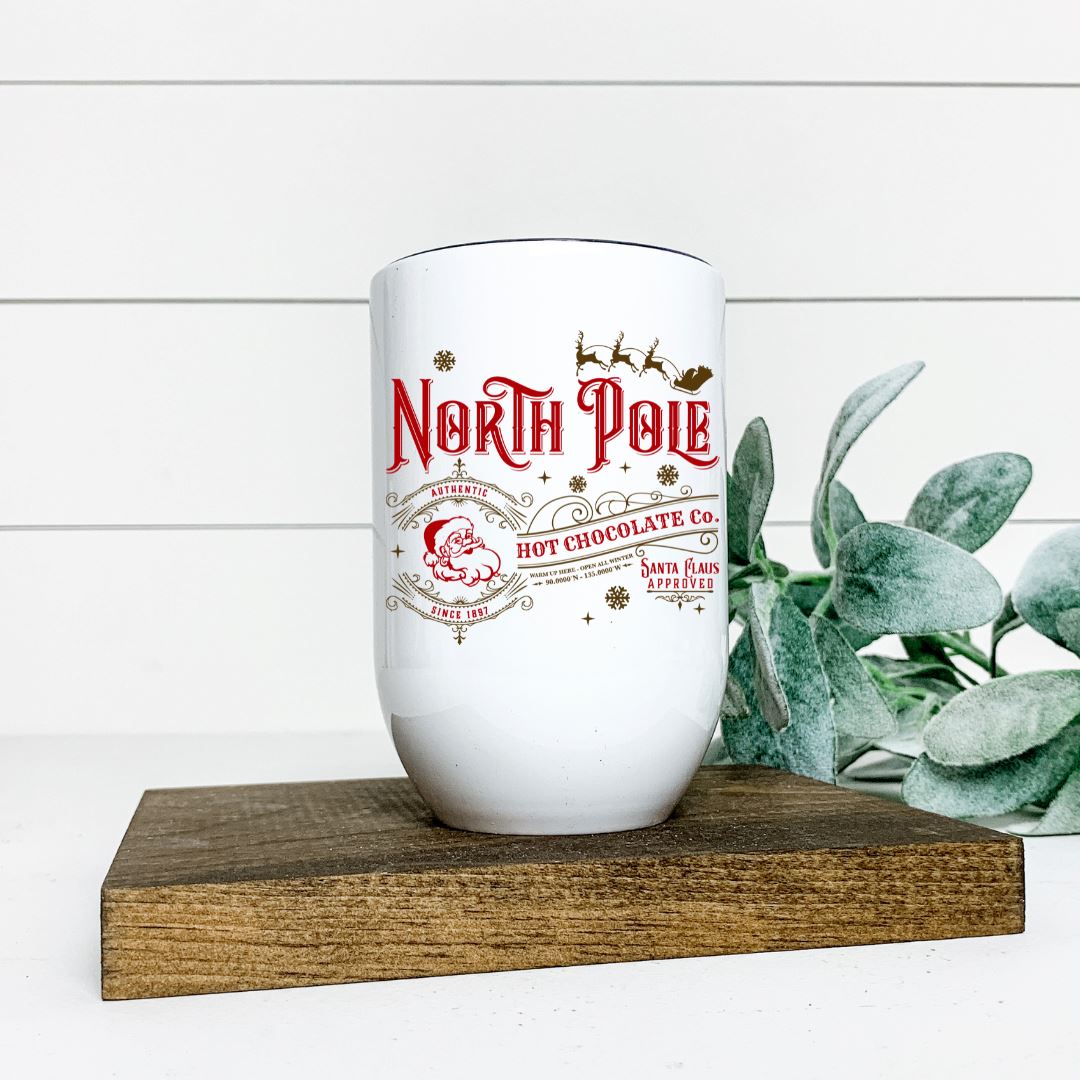 NORTH POLE HOT CHOCOLATE WINE TUMBLER Harlow Boutique Official Online Store 