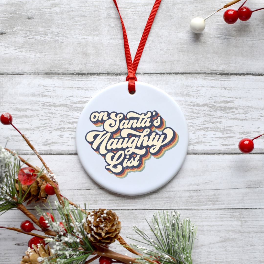 ON SANTAS NAUGHTY LIST ORNAMENT Harlow Boutique Official Online Store 