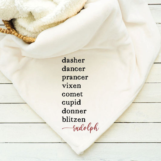 Reindeer List Blanket Blankets Harlow Boutique Official Online Store 