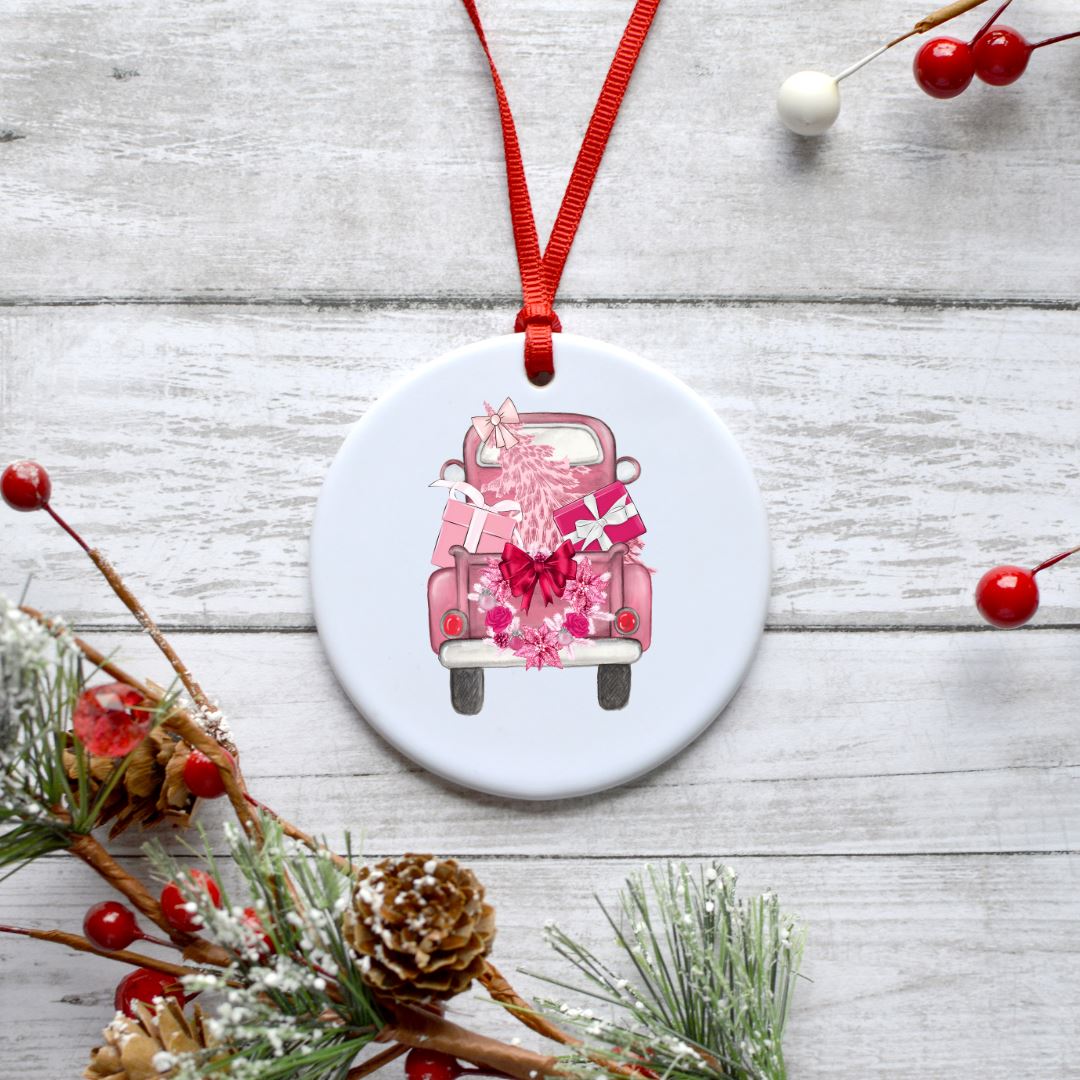 PINK VINTAGE TRUCK ORNAMENT Harlow Boutique Official Online Store 