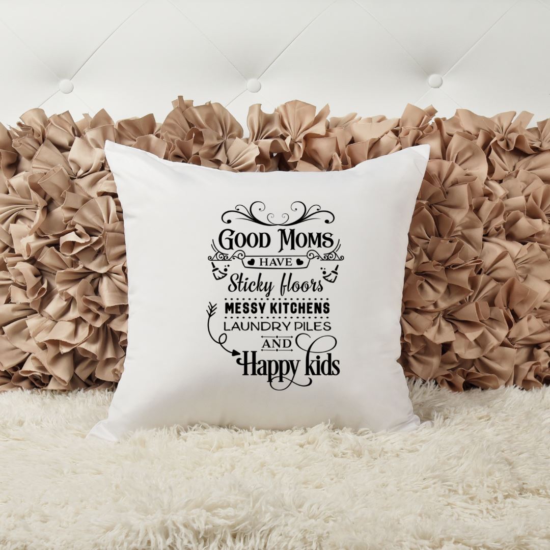 GOOD MOMS HAVE STICKY FLOORS PILLOW Harlow Boutique Official Online Store 