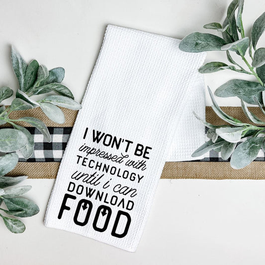 I WONT BE IMPRESSED WITH TECHNOLOGY TEA TOWEL Harlow Boutique Official Online Store 