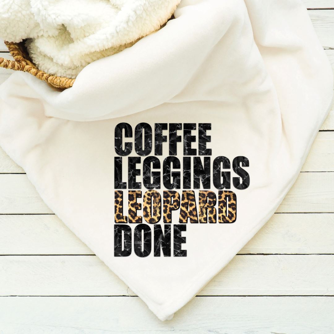 Coffee Leggings Leopard Done Blanket Blankets Harlow Boutique Official Online Store 