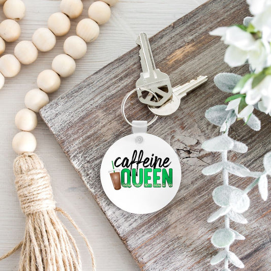 CAFFEINE QUEEN KEYCHAIN Harlow Boutique Official Online Store 