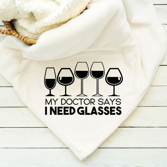 My Doctor Says I Need Glasses Blanket Blankets Harlow Boutique Official Online Store 