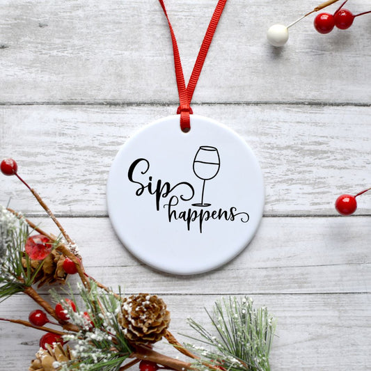 SIP HAPPENS ORNAMENT Harlow Boutique Official Online Store 