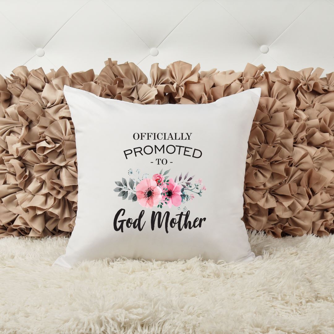 OFFICIALLY PROMOTED TO GOD MOTHER PILLOW Harlow Boutique Official Online Store 