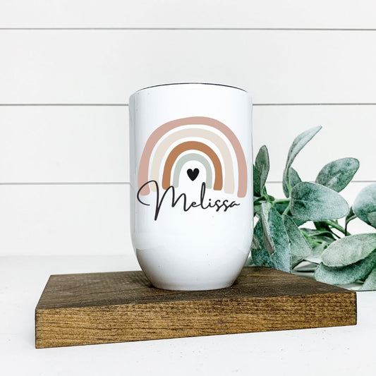 RAINBOW NAME WINE TUMBLER Harlow Boutique Official Online Store 