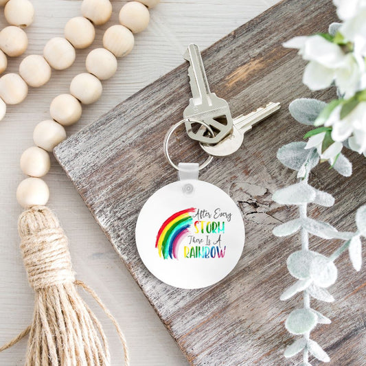 AFTER EVERY STORM THERE IS A RAINBOW KEYCHAIN Harlow Boutique Official Online Store 